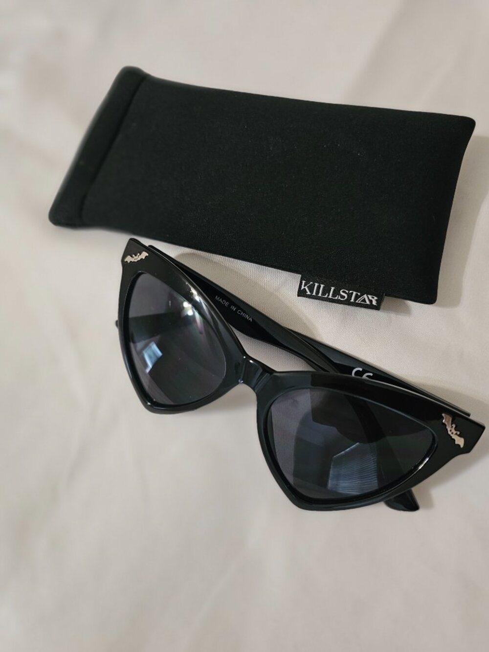 Killstar Bat an Eye Black Gothic Sunglasses - Picture 4 of 7